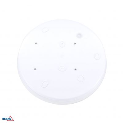 PLAFONIERA TAZAN Z CZUJ. MIKRO.1X60W E27 IP44 FI-28 SZKŁO+PC BEMKO (C38-ST72-140G-MS)